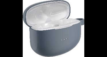 Hoesje geschikt voor Cazy ANC Draadloze Oordopjes - Siliconen Hoesje - Uitsparing oplaadpoort - Comfortabele grip - Stijlvol Slank ontwerp - Blauw