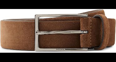 BOSS Leren Riem Calindo Sz35 Sd Leather Belt W120 Rust / Copper Bruine