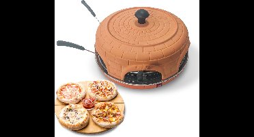 BluMill Pizza Oven – 6 Personen – 1100 Watt – Pizzamaker - Mini Pizzaoven - Incl. Deegvorm en Spatels