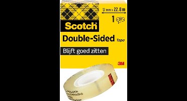 Plakband Scotch 665 12mmx22.8m dubbelzijdig | 12 stuks