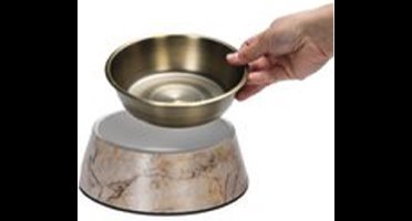 Designed by Lotte -eetbak Melamine met prachtig getinte uitneembare RVS binnenbak - anti slip - 22 cm - 700 ml