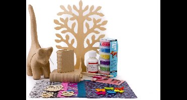 Décopatch® luxe knutselpakket decoratief poes juwelenboom Foam Clay® decoupage