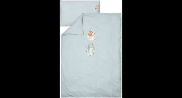 Eenpersoons dekbedovertrek - Blauw - Forest Friends