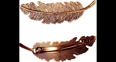 New Age Devi - Haarclip met Veertje - Kleur: Rose Goud