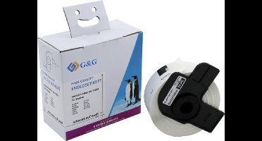 G&G Etiketten Compatibel vervangt Brother DK-11201 29 x 90 mm Thermisch papier Wit 400 stuk(s) Permanent hechtend Adres
