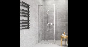 Sealskin Code Zijwand (links) 89-90 cm voor combinatie met deuren Zilver hoogglans