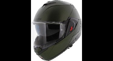 SHARK Oxo Blank Mat Donker Groen Mat G02 Systeemhelm - Maat XL - Helm