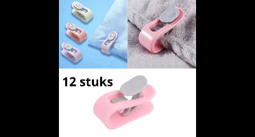 Dekbedclips - Dekbed Klemmen - Dekbed Clips - 12 STUKS - Knijpers - Laken - Deken - Roze