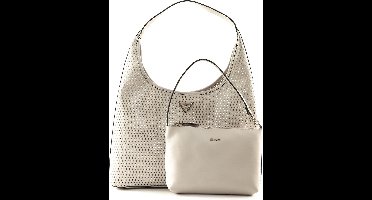 GUESS Shopper Vikky Hobo Bag Stone Beige