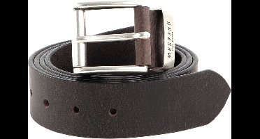 MUSTANG Leren Riem Leather Belt 40mm W120 Darkbrown Donkerbruin