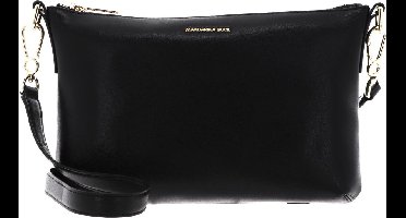 MANDARINA DUCK Leren Schoudertas Luna Pochette Black Zwart