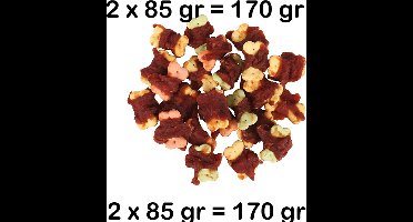 * 2 X * Flamingo hapki hondensnack - Kleine koekjes met eend - 85 gr - glutenvrij - geen toegevoegde suikers - 2 x 85 gr = 170 gram