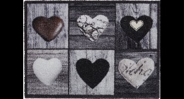 MD Entree - Deurmat - Schoonloopmat - Ambiance - Love Hearts - 50 x 70 cm
