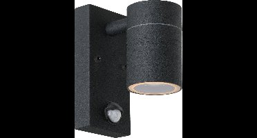 Lucide ARNE-LED IR - Wandspot / Wandlamp Binnen/Buiten - Ø 6,3 cm - LED - GU10 - 1x5W 2700K - IP44 - Beweging & dag/nacht sensor - Zwart