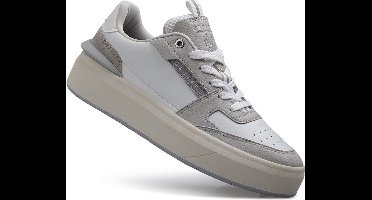 Cruyff Endorsed Tennis Varsity Sneakers Dames - Leren Sneaker - Grijs - Maat 37