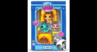 Littlest Pet Shop - Tiki Jungle Pack - 3 dieren en accessoires - Officieel gelicenseerd - Schattige dierenspeelgoeddoos - Mini dierenbeeldjes - Speelgoed voor kinderen van 4+ jaar oud - BF00515