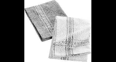 Wicotex - Theedoeken - Theedoek - Afmeting 50x70cm - Kleur Grijs 2 stuks - Gerecycled Katoen