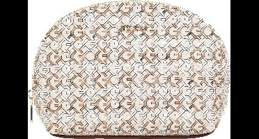 GUESS Cosmetische tas Dome Travel Case Beige Multi Lichtgrijs