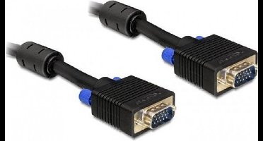 Delock - VGA Beeldscherm kabel - zwart - 1 meter
