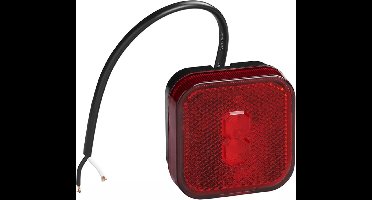 ProPlus Rode LED markeringslamp - waterdicht - 65 x 65 mm - 12/24V