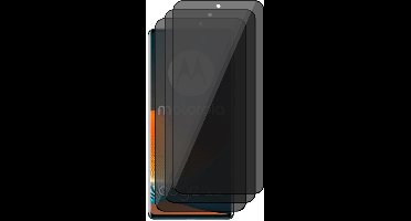 Privacy Screenprotector geschikt voor Motorola Edge 50 Fusion - 3x Volledig Dekkend Glas Screen Protector