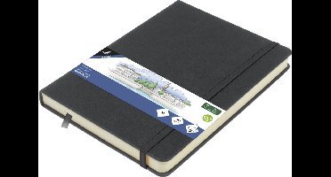 Kangaro schetsboek - A5 - cold grey - PU-hardcover - met elastiek en leeslint - K-861225