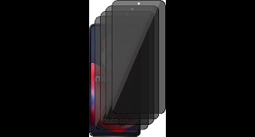 Privacy Screenprotector geschikt voor Motorola Moto G24 - 4x Volledig Dekkend Glas Screen Protector