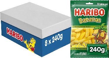 Haribo Bananas - snoep schuim bananensmaak - 8 x 240g
