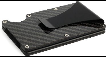 New Age Devi - Veilig en stijlvol de ultieme pasjeshouder met carbon afwerking geldclip en RFID bescherming tegen skimmen