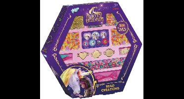 Unicorn Academy Totum kralen set 1500-delig - creatief speelgoed vanaf 3 jaar - bedel armbandjes maken met goudkleurige letter- en speciale kralen