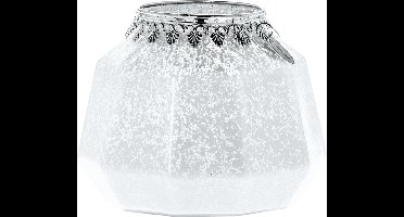 Riverdale - waxinelichtjeshouder - Sfeerlicht - Glow - wit - H14 cm - Ø 18 cm - glas