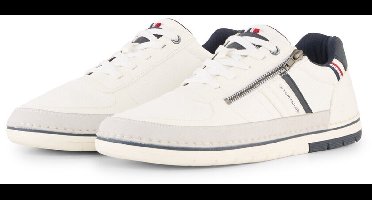 Tom Tailor - Sneakers van gestructureerd imitatieleer - Maat 44 - white