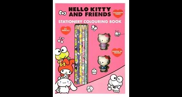 Hello Kitty schrijfset met kleurboek en gum - In boekvorm - Cadeauset - Schoolspullen - a5 formaat