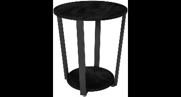 Hoppa! - Bijzettafel - Zwart - Metaal - 50 x 50 x 57 cm (L x D x H)