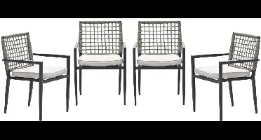 Garden Impressions Florance tuinstoelen set van 4 stapelbaar