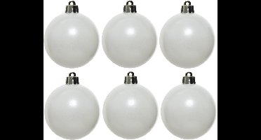 Snowflake - Kerstballen onbreekbaar - mat - 80mm box - 6 stuks