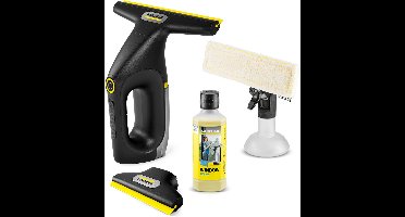 Kärcher Window Vac WV 2 Universal Precision Black draadloze ruitenreiniger - Raamwisser met looptijd accu 35 minuten voor 105 m² - Ramenwasser voor douche en spiegels - Incl. smalle zuigmond, sproeiflacon, microvezeldoek en 500 ml reinigingsmiddel