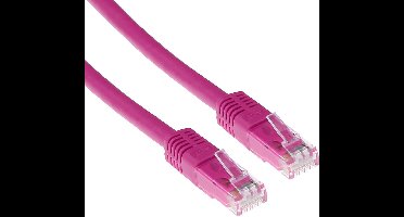 ACT Roze 1,5 meter U/UTP CAT6A patchkabels met RJ45 connectoren IB7351