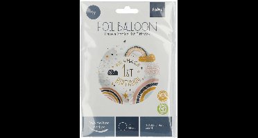 Folat - Folieballon 1e Verjaardag Regenboog - 45 cm