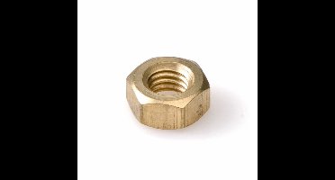 Zeskantmoer messing m6