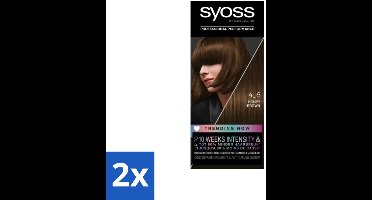 2 x Syoss - Haarverf - 4-6 Honey Brown - 1 Haarkleuring - Haarverf - Permanente Haarkleuring - Honingbruin - Syoss - Grijsdekking