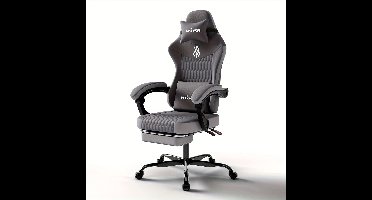 Gamingstoel – Gamestoel – Gaming Chair – Bureaustoel – Game Stoel – Ergonomisch Design – Verstelbare Rugleuning en Voetensteun – Stevig Stalen Frame – Geschikt Voor Harde Vloeren