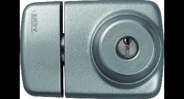 ABUS 589218 7525 S Tür-Zusatzschloss mit Innen- und Außenzylinder für Türen mit schmalen Rahmenprofilen, silber