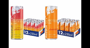 Red Bull Energiedrank Mixpak - Gember, Appel & Abrikoos, Aardbei 24x250ml - (NL variant met Statiegeld)