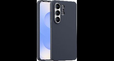 Accezz Hoesje - Geschikt voor Samsung Galaxy S26 Ultra - Liquid Silicone Backcover met Magnetische Ring - Donkerblauw