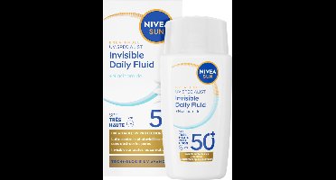 NIVEA SUN UV Face Invisible Daily Fluid Ultralichte Zonnebrand Gezicht SPF 50+ - Zonnebrandcrème - 40 ml