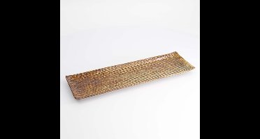 Mino Craft Rectangular Plate 33.2x10.5cm Brown 5/40