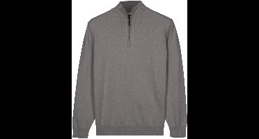 Baileys – Heren Trui – Half Zip Sweat – Basic Pullover met Rits – Grijs - NOS8400-925