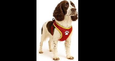 Harnas hond – honden tuigje – harnas hond anti trek – hondentuigjes – hondentuig anti trek – Flamingo Step&Go Tasha – rood – maat L – A:58cm B:75-95cm x 20mm x 5mm