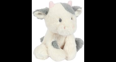PIA Soft Toys-Pluche Knuffeldier - Koe zittend 19 cm